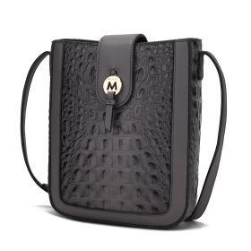 MKF Collection Molly Women's  Crossbody Bag By Mia K (Material: Vegan Leather, Color: Charcoal)