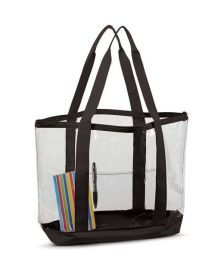 Liberty Bags 7009 Large Clear Tote (Color: Black, size: OS)
