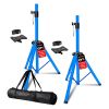 5 Core Speaker Stand Tripod Floor Heavy Duty Adjustable Up to 72 Inch DJ Studio Monitor Stands Pole Mount - SS HD SKY BLU BAG