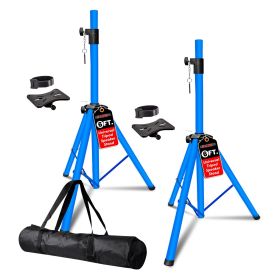 5 Core Speaker Stand Tripod Floor Heavy Duty Adjustable Up to 72 Inch DJ Studio Monitor Stands Pole Mount - SS HD SKY BLU BAG (Color: 2PCS)