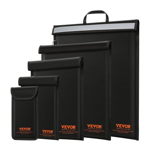 VEVOR Faraday Bag, 4 Pack Faraday Pouch Set for Laptop(16.9x15), Tablet(13x10.2), Phone(7.9x4.7) & Radio(10.6x7.9)