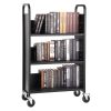 VEVOR Book Cart, 330 lbs Library Cart, 31.1" x 15.2" x 49.2" Rolling Book Cart