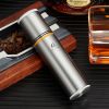 Galiner Metal Jar Cigar Humidor New Travel Portable Fit 4 Cigars Tube Case With Humidifier Cigar Hygrometer