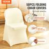 VEVOR Stretch Spandex Folding Chair Covers, Universal Fitted Chair Cover, Removable Washable Protective Slipcovers, for Wedding, Holiday, Banquet