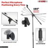 5 Core Tripod Mic Stand Floor Adjustable 18 to 72 Inches Sturdy Boom Arm Holder Microphone Stands Pedestal Para Microfono for Singing MS 080
