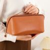 Cosmetic Bag Makeup Vanity Case with Large Capacity, Waterproof PU Material, Multiple Compartments with Zipper Closure