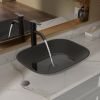 Above Counter Artistic Tempered Glass Bathroom Sink Transparent Counter Top Bathroom Single Bowl Vessel Basin