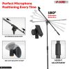 5 Core Tripod Mic Stand Floor Adjustable 18 to 72 Inches Sturdy Boom Arm Holder Microphone Stands Pedestal Para Microfono for Singing MS 080