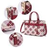 MKF Collection Coleen Vegan Leather Women Plaid Satchel Bag by Mia k