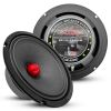 5 CORE 8 Inch Mid Range Bullet Pro Audio Car Speaker Red Aluminium Bullet Loudspeaker 500W Max 4 Ohms - Premium Quality Audio Door Speakers for Car or