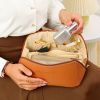 Cosmetic Bag Makeup Vanity Case with Large Capacity, Waterproof PU Material, Multiple Compartments with Zipper Closure