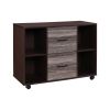 2-Drawer Black Oak Wood 35.43 in. W Lateral File Cabinet