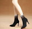 Short leg boots women spring and autumn new single boot sock boots Korean version of street wind high heel fine with all women boots tide