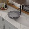 Above Counter Artistic Tempered Glass Bathroom Sink Transparent Counter Top Bathroom Single Bowl Vessel Basin